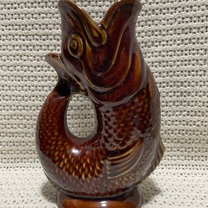 Vintage Brown Fish Glug